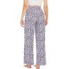 imageWiWi Pajama Pants for Women Plus Size Pajamas Bottoms Wide Leg Lounge Soft Pj SweatpantsViscose Made from Bamboo S4XCpurple Leopard
