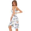imageWiWi Slip Dress for Women Plus Size Chemise Nightgown Full Spaghetti Strap DressesViscose made from Bamboo S4XAblue Floral