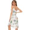 imageWiWi Slip Dress for Women Plus Size Chemise Nightgown Full Spaghetti Strap DressesViscose made from Bamboo S4XAgreen Floral