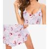 imageWiWi Slip Dress for Women Plus Size Chemise Nightgown Full Spaghetti Strap DressesViscose made from Bamboo S4XAgreyPeony