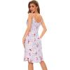 imageWiWi Slip Dress for Women Plus Size Chemise Nightgown Full Spaghetti Strap DressesViscose made from Bamboo S4XAgreyPeony