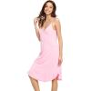 imageWiWi Slip Dress for Women Plus Size Chemise Nightgown Full Spaghetti Strap DressesViscose made from Bamboo S4XApink