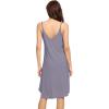 imageWiWi Slip Dress for Women Plus Size Chemise Nightgown Full Spaghetti Strap DressesViscose made from Bamboo S4XApurplish Grey
