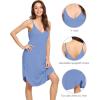 imageWiWi Slip Dress for Women Plus Size Chemise Nightgown Full Spaghetti Strap DressesViscose made from Bamboo S4XAsky Blue