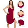 imageWiWi Slip Dress for Women Plus Size Chemise Nightgown Full Spaghetti Strap DressesViscose made from Bamboo S4XAwine