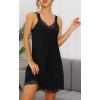 imageWiWi Slip Dress for Women Plus Size Chemise Nightgown Full Spaghetti Strap DressesViscose made from Bamboo S4XBblack