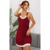imageWiWi Slip Dress for Women Plus Size Chemise Nightgown Full Spaghetti Strap DressesViscose made from Bamboo S4XBwine