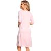 imageWiWi Viscose from Bamboo Nightgowns for Women Short Sleeve Sleep Shirt V Neck Nightgown Plus Size Sleepwear S4XCpink