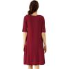 imageWiWi Viscose from Bamboo Nightgowns for Women Short Sleeve Sleep Shirt V Neck Nightgown Plus Size Sleepwear S4XCwine