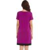imageWiWi Viscose from Bamboo Nightgowns for Women Short Sleeve Sleep Shirt V Neck Nightgown Plus Size Sleepwear S4XDdark Reddish Purple