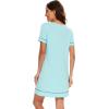 imageWiWi Viscose from Bamboo Nightgowns for Women Short Sleeve Sleep Shirt V Neck Nightgown Plus Size Sleepwear S4XEaqua