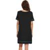 imageWiWi Viscose from Bamboo Nightgowns for Women Short Sleeve Sleep Shirt V Neck Nightgown Plus Size Sleepwear S4XEblack