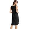 imageWiWi Viscose from Bamboo Nightgowns for Women Soft Sleeveless Tank Sleep Shirts Plus Size Sleepwear Night Dress S4XAblack