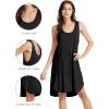 imageWiWi Viscose from Bamboo Nightgowns for Women Soft Sleeveless Tank Sleep Shirts Plus Size Sleepwear Night Dress S4XAblack