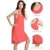 imageWiWi Viscose from Bamboo Nightgowns for Women Soft Sleeveless Tank Sleep Shirts Plus Size Sleepwear Night Dress S4XAcoral