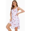 imageWiWi Viscose from Bamboo Nightgowns for Women Soft Sleeveless Tank Sleep Shirts Plus Size Sleepwear Night Dress S4XAgreyPeony