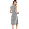 imageWiWi Viscose from Bamboo Nightgowns for Women Soft Sleeveless Tank Sleep Shirts Plus Size Sleepwear Night Dress S4XAheather Grey Stripe