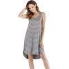 imageWiWi Viscose from Bamboo Nightgowns for Women Soft Sleeveless Tank Sleep Shirts Plus Size Sleepwear Night Dress S4XAheather Grey Stripe