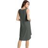 imageWiWi Viscose from Bamboo Nightgowns for Women Soft Sleeveless Tank Sleep Shirts Plus Size Sleepwear Night Dress S4XAiron Grey