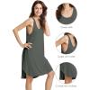 imageWiWi Viscose from Bamboo Nightgowns for Women Soft Sleeveless Tank Sleep Shirts Plus Size Sleepwear Night Dress S4XAiron Grey