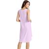 imageWiWi Viscose from Bamboo Nightgowns for Women Soft Sleeveless Tank Sleep Shirts Plus Size Sleepwear Night Dress S4XAlight Purple
