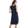 imageWiWi Viscose from Bamboo Nightgowns for Women Soft Sleeveless Tank Sleep Shirts Plus Size Sleepwear Night Dress S4XAnavy
