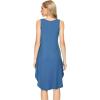 imageWiWi Viscose from Bamboo Nightgowns for Women Soft Sleeveless Tank Sleep Shirts Plus Size Sleepwear Night Dress S4XAprussian Blue