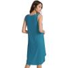 imageWiWi Viscose from Bamboo Nightgowns for Women Soft Sleeveless Tank Sleep Shirts Plus Size Sleepwear Night Dress S4XAteal Blue