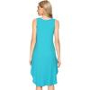imageWiWi Viscose from Bamboo Nightgowns for Women Soft Sleeveless Tank Sleep Shirts Plus Size Sleepwear Night Dress S4XAturquoise