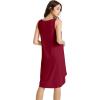 imageWiWi Viscose from Bamboo Nightgowns for Women Soft Sleeveless Tank Sleep Shirts Plus Size Sleepwear Night Dress S4XAwine