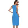 imageWiWi Viscose from Bamboo Nightgowns for Women Soft Sleeveless Tank Sleep Shirts Plus Size Sleepwear Night Dress S4XEcapri Blue