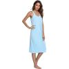 imageWiWi Viscose from Bamboo Nightgowns for Women Soft Sleeveless Tank Sleep Shirts Plus Size Sleepwear Night Dress S4XEpale Blue