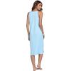 imageWiWi Viscose from Bamboo Nightgowns for Women Soft Sleeveless Tank Sleep Shirts Plus Size Sleepwear Night Dress S4XEpale Blue