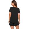 imageWiWi Viscose from Bamboo Pajamas Set for Women Soft Short Sleeve with Shorts Summer Plus Size Pjs Sets Sleepwear S4XAblack