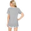 imageWiWi Viscose from Bamboo Pajamas Set for Women Soft Short Sleeve with Shorts Summer Plus Size Pjs Sets Sleepwear S4XAheather Grey