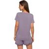 imageWiWi Viscose from Bamboo Pajamas Set for Women Soft Short Sleeve with Shorts Summer Plus Size Pjs Sets Sleepwear S4XAviolet