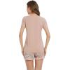 imageWiWi Viscose from Bamboo Pajamas Set for Women Soft Short Sleeve with Shorts Summer Plus Size Pjs Sets Sleepwear S4XBblushpinkFloral