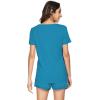 imageWiWi Viscose from Bamboo Pajamas Set for Women Soft Short Sleeve with Shorts Summer Plus Size Pjs Sets Sleepwear S4XBteal Blue