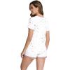 imageWiWi Viscose from Bamboo Pajamas Set for Women Soft Short Sleeve with Shorts Summer Plus Size Pjs Sets Sleepwear S4XBwhite Stars
