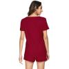 imageWiWi Viscose from Bamboo Pajamas Set for Women Soft Short Sleeve with Shorts Summer Plus Size Pjs Sets Sleepwear S4XBwine Red