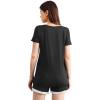 imageWiWi Viscose from Bamboo Pajamas Set for Women Soft Short Sleeve with Shorts Summer Plus Size Pjs Sets Sleepwear S4XCblack