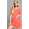 imageWiWi Viscose from Bamboo Pajamas Set for Women Soft Short Sleeve with Shorts Summer Plus Size Pjs Sets Sleepwear S4XCcoral