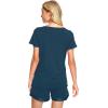 imageWiWi Viscose from Bamboo Pajamas Set for Women Soft Short Sleeve with Shorts Summer Plus Size Pjs Sets Sleepwear S4XCink Blue
