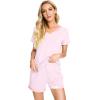 imageWiWi Viscose from Bamboo Pajamas Set for Women Soft Short Sleeve with Shorts Summer Plus Size Pjs Sets Sleepwear S4XCpink