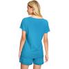 imageWiWi Viscose from Bamboo Pajamas Set for Women Soft Short Sleeve with Shorts Summer Plus Size Pjs Sets Sleepwear S4XCteal Blue