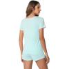 imageWiWi Viscose from Bamboo Pajamas Set for Women Soft Short Sleeve with Shorts Summer Plus Size Pjs Sets Sleepwear S4XDaqua
