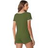 imageWiWi Viscose from Bamboo Pajamas Set for Women Soft Short Sleeve with Shorts Summer Plus Size Pjs Sets Sleepwear S4XDarmy Green