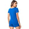 imageWiWi Viscose from Bamboo Pajamas Set for Women Soft Short Sleeve with Shorts Summer Plus Size Pjs Sets Sleepwear S4XDbright Blue