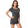 imageWiWi Viscose from Bamboo Pajamas Set for Women Soft Short Sleeve with Shorts Summer Plus Size Pjs Sets Sleepwear S4XDcharcoal