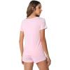 imageWiWi Viscose from Bamboo Pajamas Set for Women Soft Short Sleeve with Shorts Summer Plus Size Pjs Sets Sleepwear S4XDpink